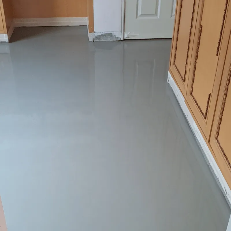 ภาพแสดงการผสมปูนปรับระดับ